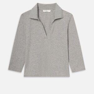 FRAME Heather Gray Baby Polo NWT